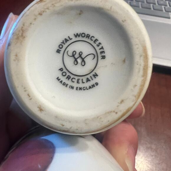 Royal Worchester Porcelain Jelly Jars Made in England Peach Blackberries W/Lid - Picture 4 of 9